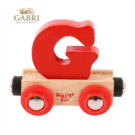 Bigjigs Rail Vagónek dřevěné vláčkodráhy - Písmeno G