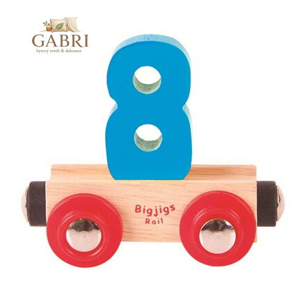 Bigjigs Rail Vagónek dřevěné vláčkodráhy - Číslo 8