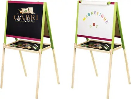Jeujura Dřevěná multifunkční kreativní tabule 56x43 cm s příslušenstvím
