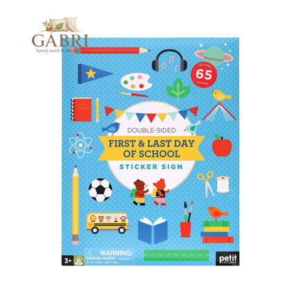 Petit Collage Znovupoužitelné samolepky Můj první a poslední školní den