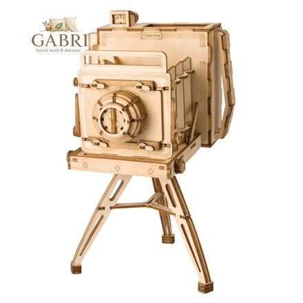 RoboTime 3D dřevěná skládačka Historický fotoaparát