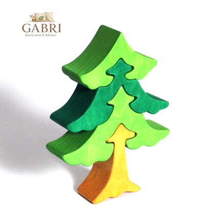 Fauna Dřevěné vkládací puzzle z masivu malá jedle