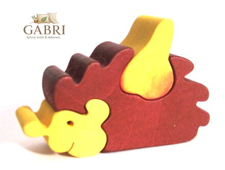 Fauna Dřevěné vkládací puzzle z masivu ježeček