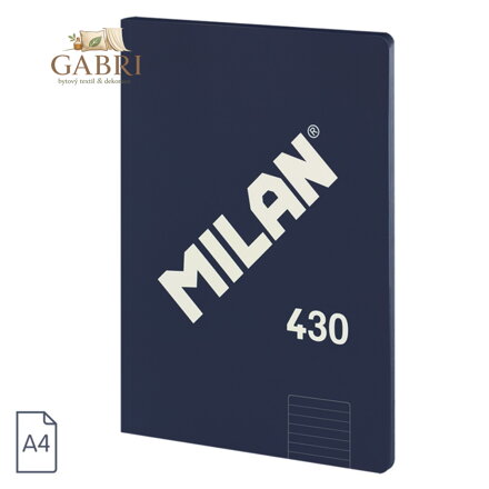 Zošit linkovaný A4 MILAN 48 listů, modrý