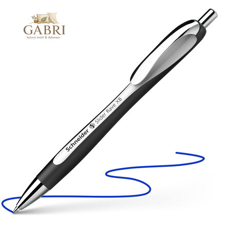 Kuličkové pero Schneider Slider Rave XB White-black - modrá náplň