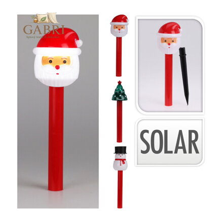 Solární lampa s vánoční figurkou 20 cm, mix/1ks