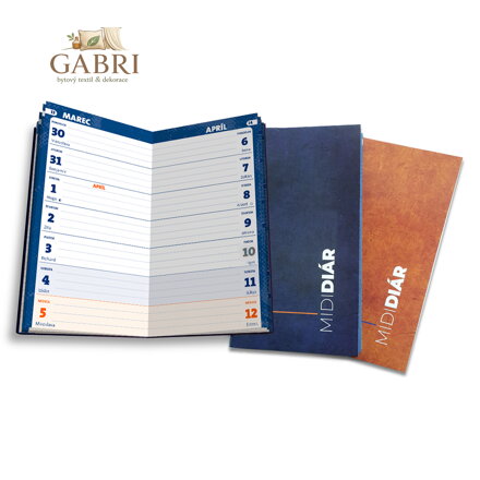 Midi diář EKO 2026 týdenní, mix design