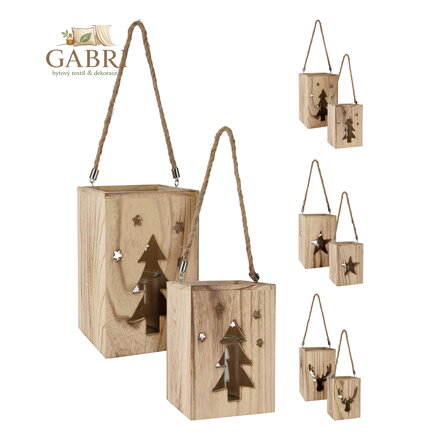 Dřevěná vojtěška na zavěšení - sada 2 ks