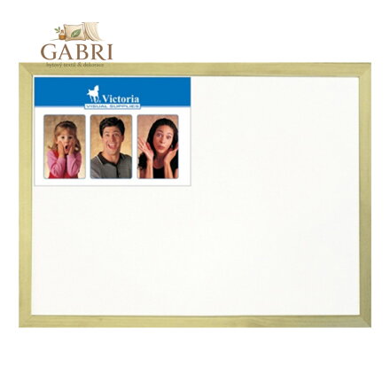 Tabule magnetická bílá v dreveném rámu 60 x 90 cm