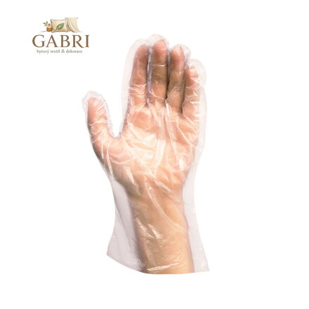 Rukavice jednorázové LDPE pro muže, velikost L, (100 ks v bal.)