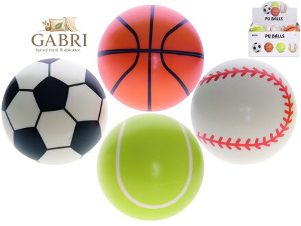 Míček pěnový 11cm 4druhy v sáčku 12ks v DBX