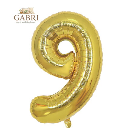 Narozeninový balónek, zlatý 40" (100 cm) číslo 9