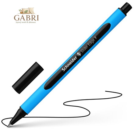 Kuličkové pero, 0,3 mm, s uzávěrem, SCHNEIDER "Slider Edge F", černé