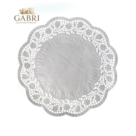 Krajky dekor. kulaté 28 cm (100 ks v bal.)