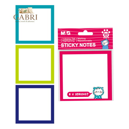 Blok lep. M&G So Many Cats 76 x 76 mm - 80 listů, mix / 1ks