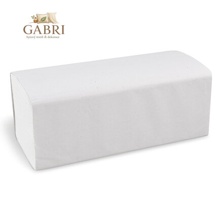 Papírové ručníky tissue ZZ, 2-vrstvé 24x21 cm, bílé (3000ks)