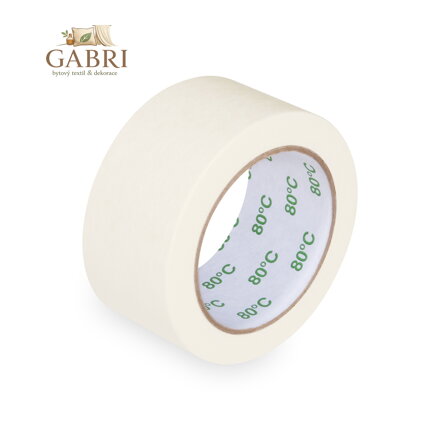 Lepící páska krep bílá 50 mx 50 mm (do +80 ° C)