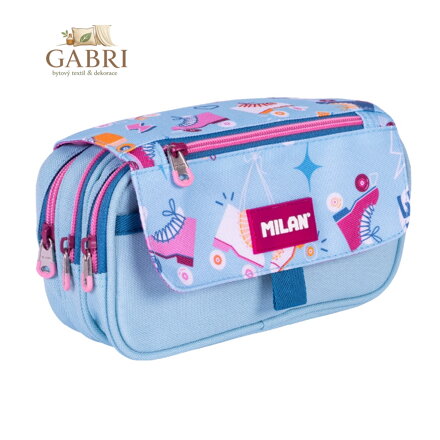 Penál 4-zipový s klopou MILAN série Roller 2