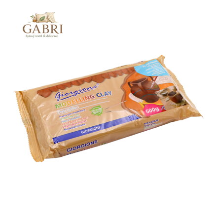 Modelovací hmota 500g tvrdnoucí na vzduchu - hnědá