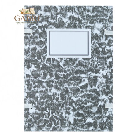 Spisová deska A4 se šňůrkami - černý mramor