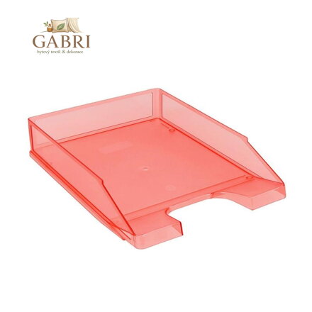 Zásuvka PP A4 - červená transparentní