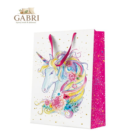 Dárková taška UNICORN FLOWER HEAD, velká