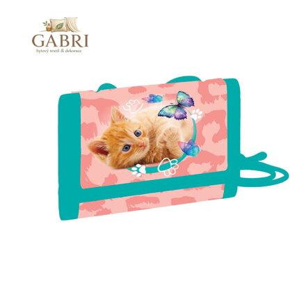 Dětská textilní peněženka Kočka