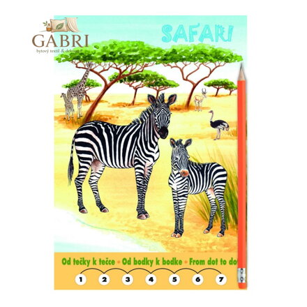 Omalovánka A5 Akim - Od tečky k tečce + tužka s gumou