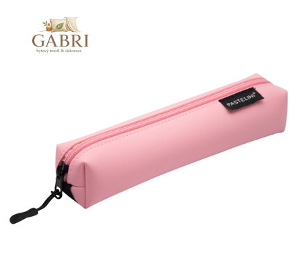 Etue PU úzká + elastic PASTELINI růžová