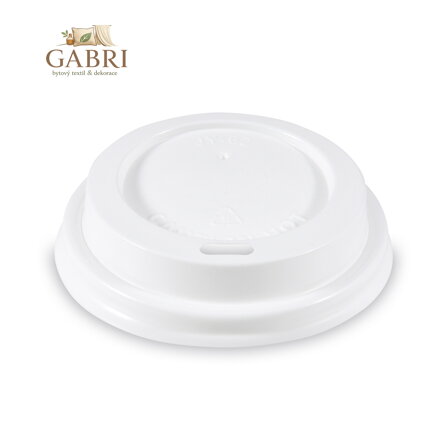 Víčko vypouklé bílé pro papírové sklenice O 73 mm (100 ks)