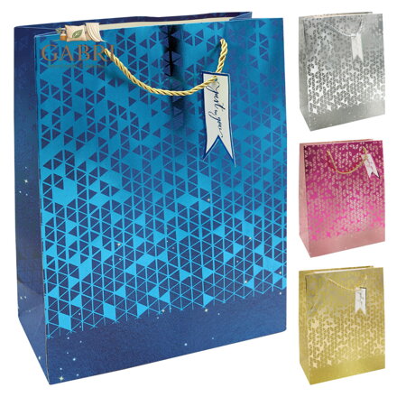 Dárková taška 2386 velikost L 30 x 12 x 41,5 cm (mix barev)