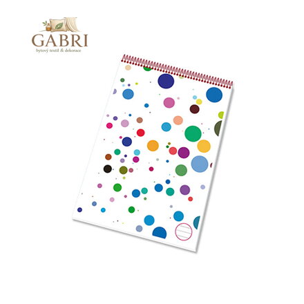 Blok A5 poznámkový s horní spirál. vazbou, 50-listový