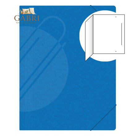 Odkládací mapa bez klop s gumičkou PREŠPÁN 250 - modrá