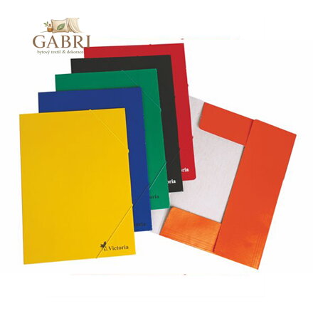 Deska s gumičkou, kartonová A4, VICTORIA, oranžová