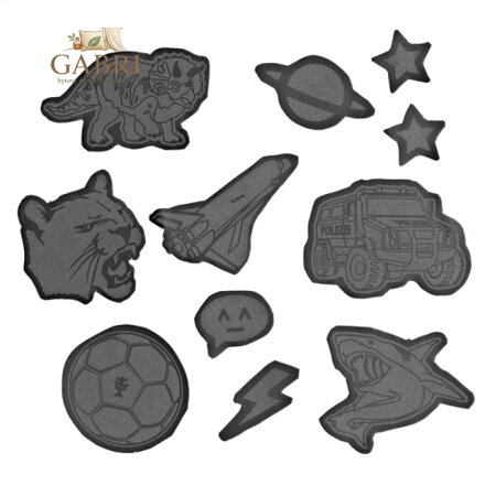 Reflexní samolepky dětské Step by Step, černé