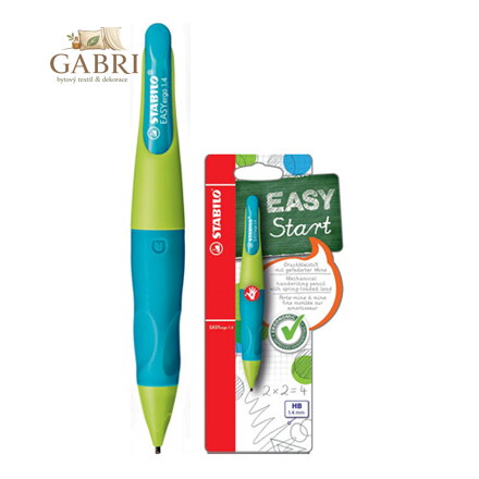 Mikrotužka / Pentelka STABILO EASYergo, HB, 1,4 mm, pro praváky, modro-zelená