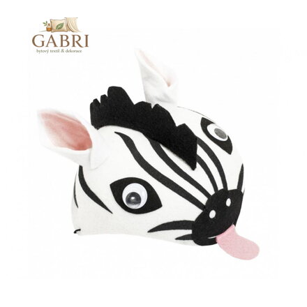 Klobouk s hlavou zebry