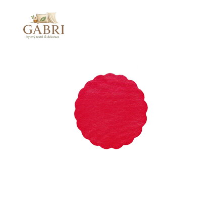 Rozetky do podšálky Airlaid 9 cm, červené (500 ks v balení)