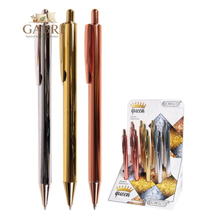 Pero kuličkové QUEEN (mix /cena 1ks) modrá náplň