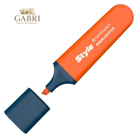 Zvýrazňovač CENTROPEN 6252 Style Fluo (klínový hrot 1-4,6 mm) - oranžová