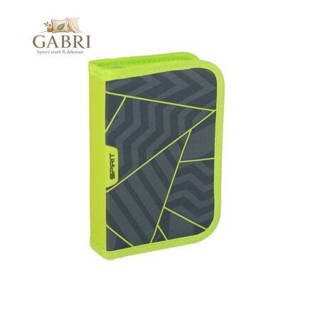 Penál 1-patrový/2 klopy/plný SPIRIT - ABS Green