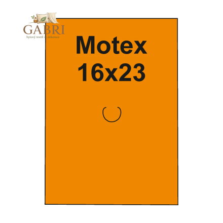 Etikety cen. MOTEX 16x23 hranaté, 870 etiket/kotouček, oranžové