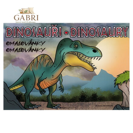Omalovánka A4 podle čísel - Dinosauři