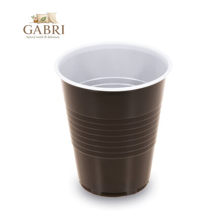 Automatový Kelímek hnědo-bílý 0,15 l / prům. 70 mm, bal. 100 ks