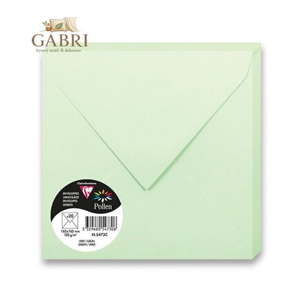 Obálka CF - 165x165 mm, světle-zelená 120g (20ks)