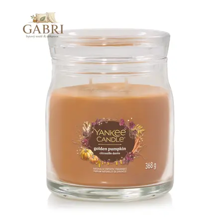 Svíčka Yankee Candle - GOLDEN PUMPKIN, střední