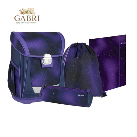 Školní batoh - 4-dílný set COOL - Purple solid