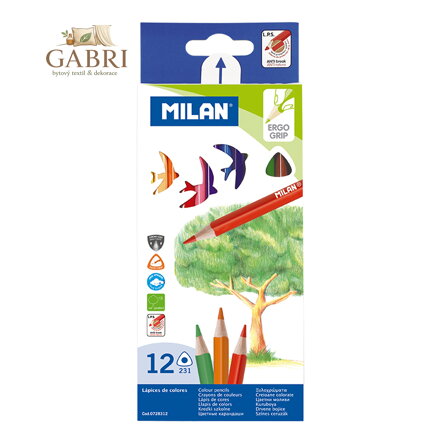 Pastelky MILAN trojhranné 12 ks