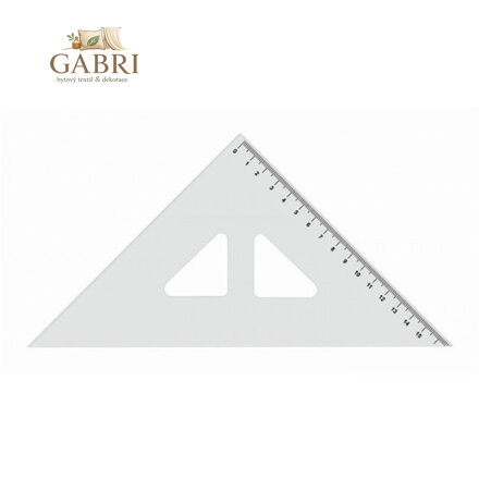 Pravítko  trojuhelník s ryskou 16cm