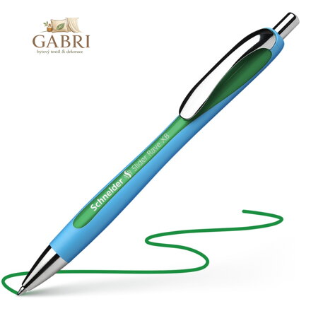 Kuličkové pero Schneider Slider Rave XB - zelená náplň